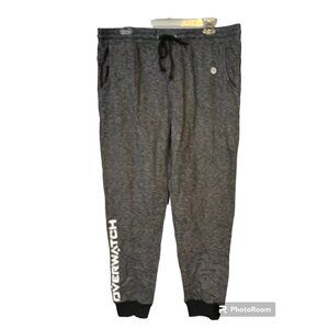 Overwatch Joggers Womens 3XL Sweatpants Gray Logo Cosplay Costume Active NEW